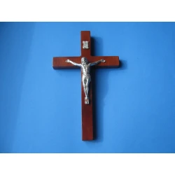 Krzyż drewniany ciemny brąz 17,5 cm JB 5